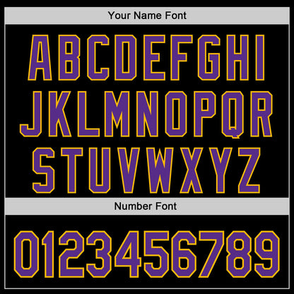 Custom Black Purple-Gold 3D Pattern Design Mardi Gras Shrove Tuesday Authentic Baseball Jersey - Sky-Custom