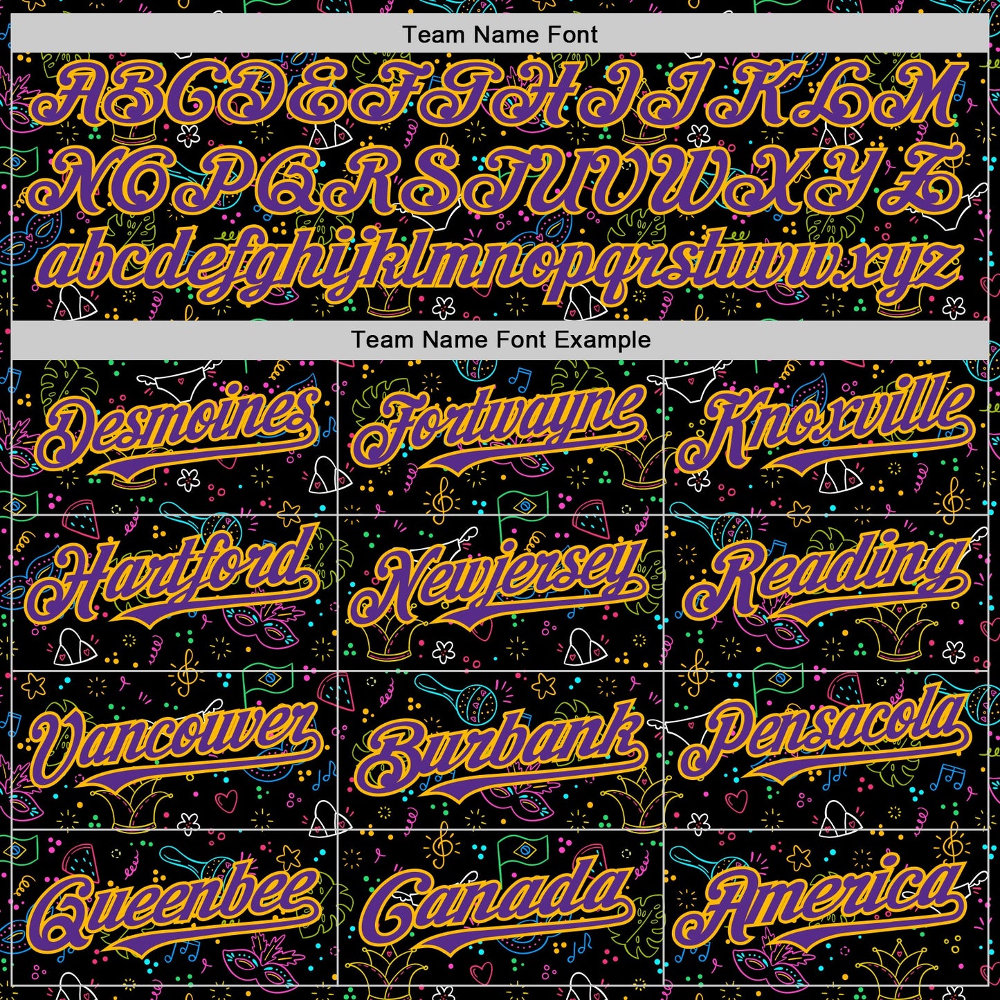 Custom Black Purple-Gold 3D Pattern Design Mardi Gras Shrove Tuesday Authentic Baseball Jersey - Sky-Custom