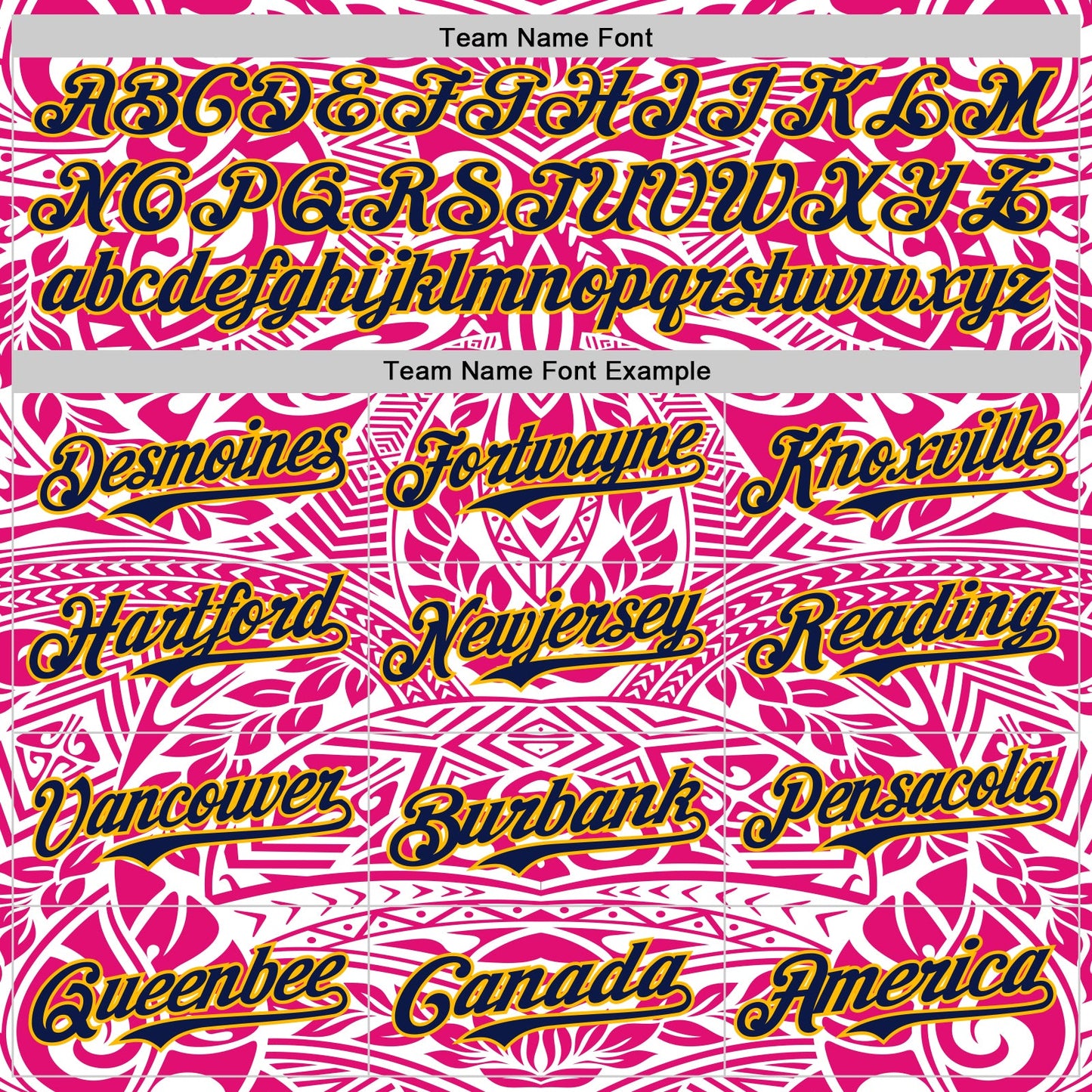 Custom Hot Pink Navy-Gold 3D Pattern Design Burner Costumes Ethnic Floral Authentic Baseball Jersey - Sky-Custom