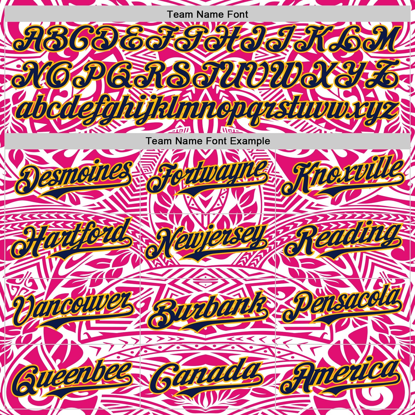 Custom Hot Pink Navy-Gold 3D Pattern Design Burner Costumes Ethnic Floral Authentic Baseball Jersey - Sky-Custom