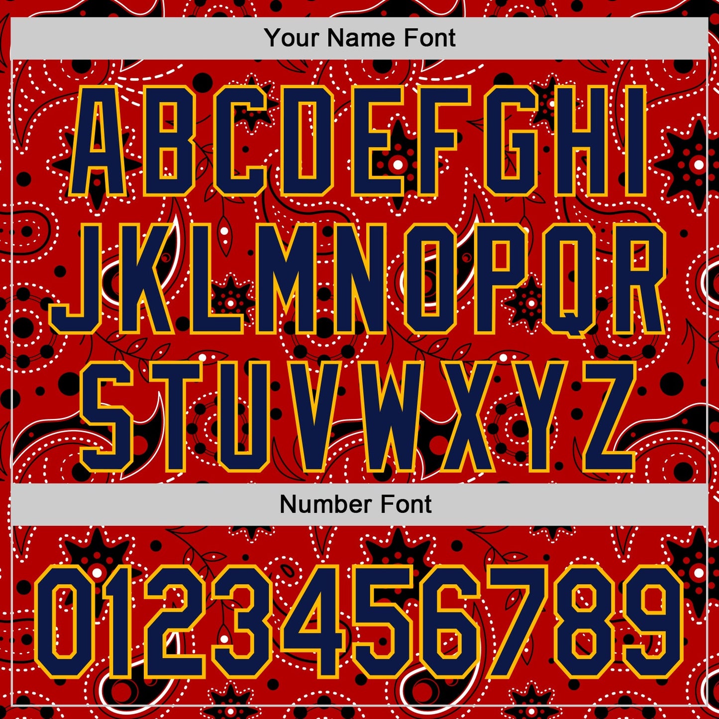 Custom Red Navy-Gold 3D Pattern Design Burner Costumes Paisley Bandana Authentic Baseball Jersey - Sky-Custom
