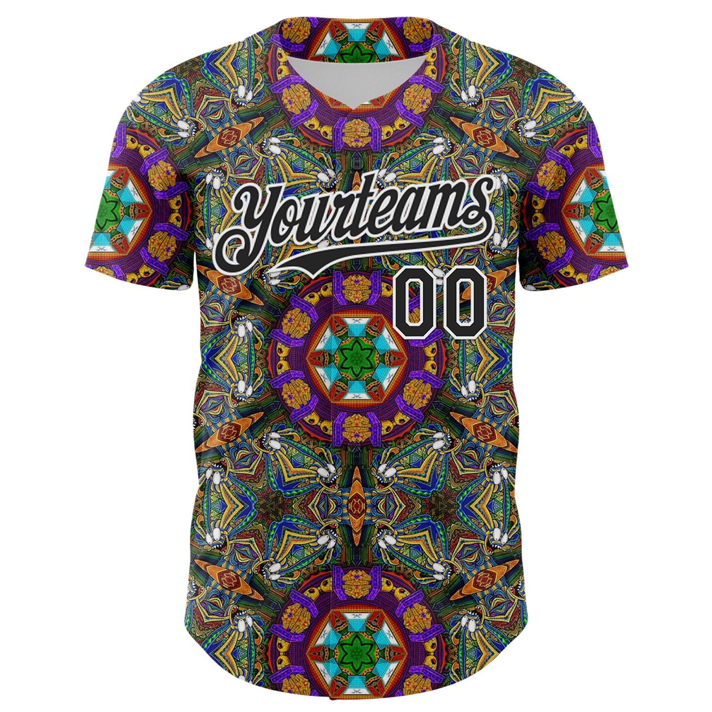 Custom Green Black-White 3D Pattern Design Burner Costumes Geometric Shape Authentic Baseball Jersey - Sky-Custom