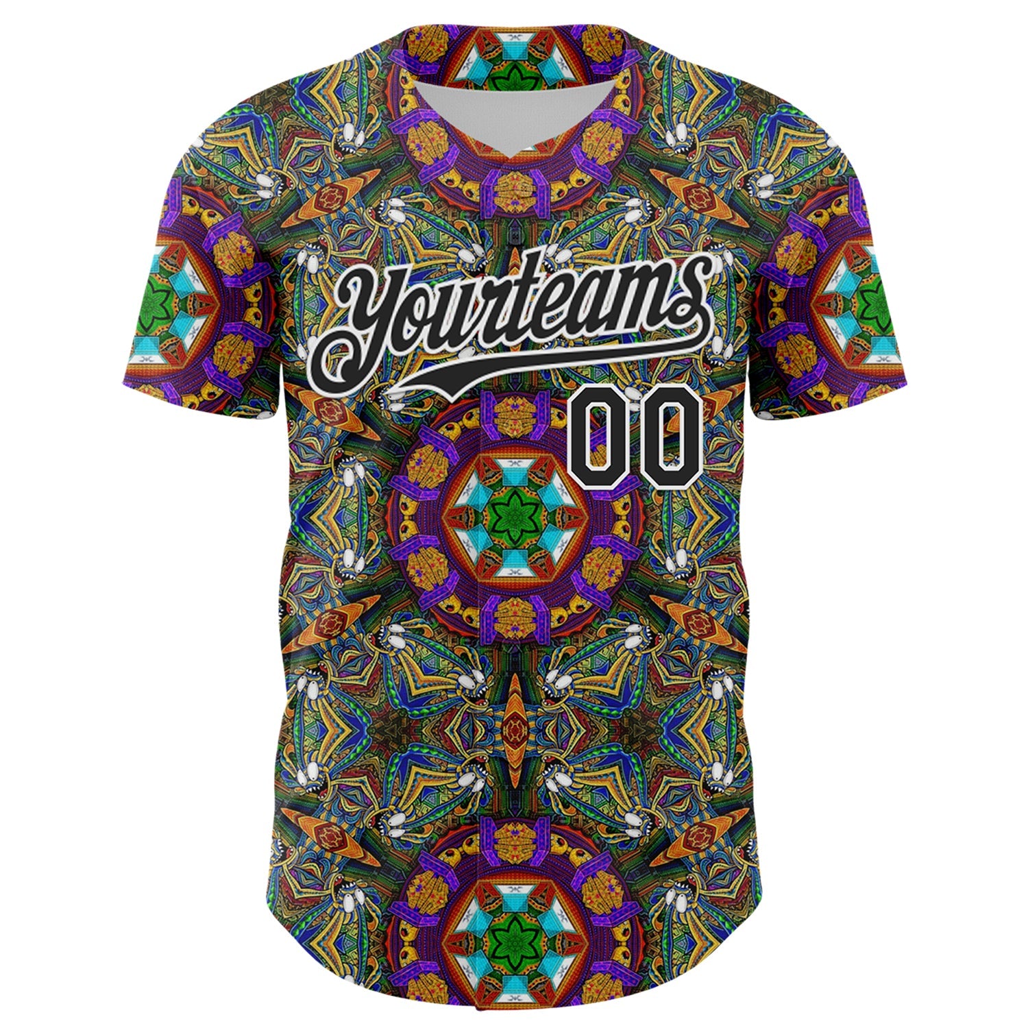 Custom Green Black-White 3D Pattern Design Burner Costumes Geometric Shape Authentic Baseball Jersey - Sky-Custom