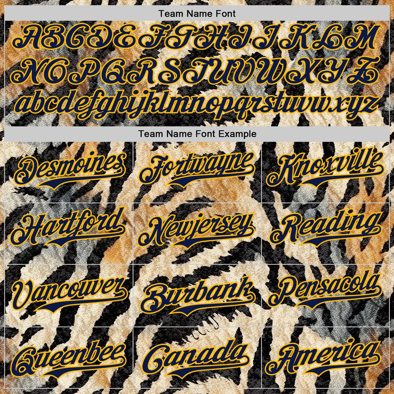 Custom Black Navy-Gold 3D Pattern Design Burner Costumes Tiger Print Authentic Baseball Jersey - Sky-Custom