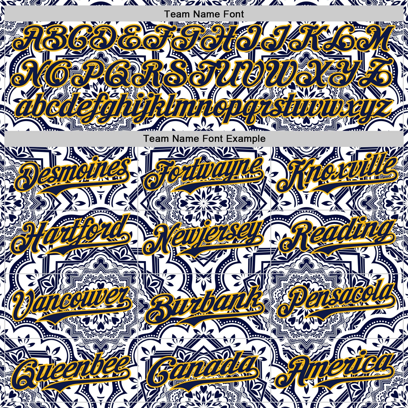 Custom Navy Gold 3D Pattern Design Burner Costumes Damask Authentic Baseball Jersey - Sky-Custom
