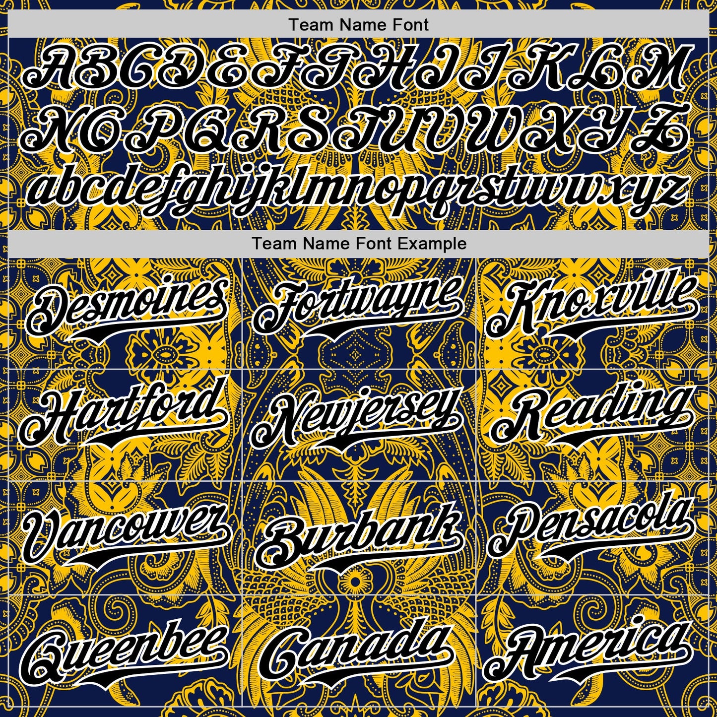 Custom Navy Black Yellow-White 3D Pattern Design Burner Costumes Paisley Authentic Baseball Jersey - Sky-Custom