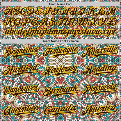 Custom Green Brown-Yellow 3D Pattern Design Burner Costumes Exotic Authentic Baseball Jersey - Sky-Custom