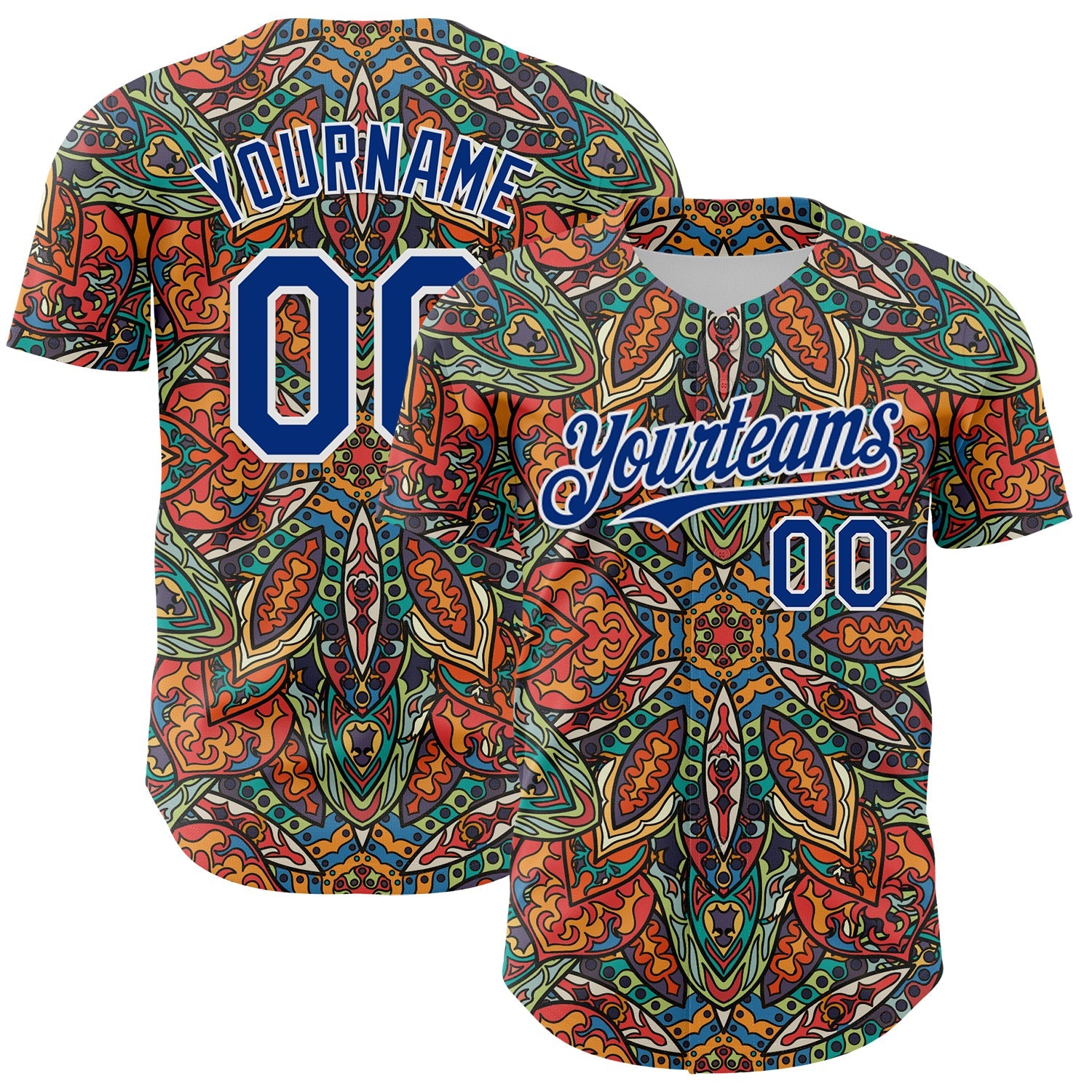 Custom Orange Royal-White 3D Pattern Design Burner Costumes Exotic Authentic Baseball Jersey - Sky-Custom