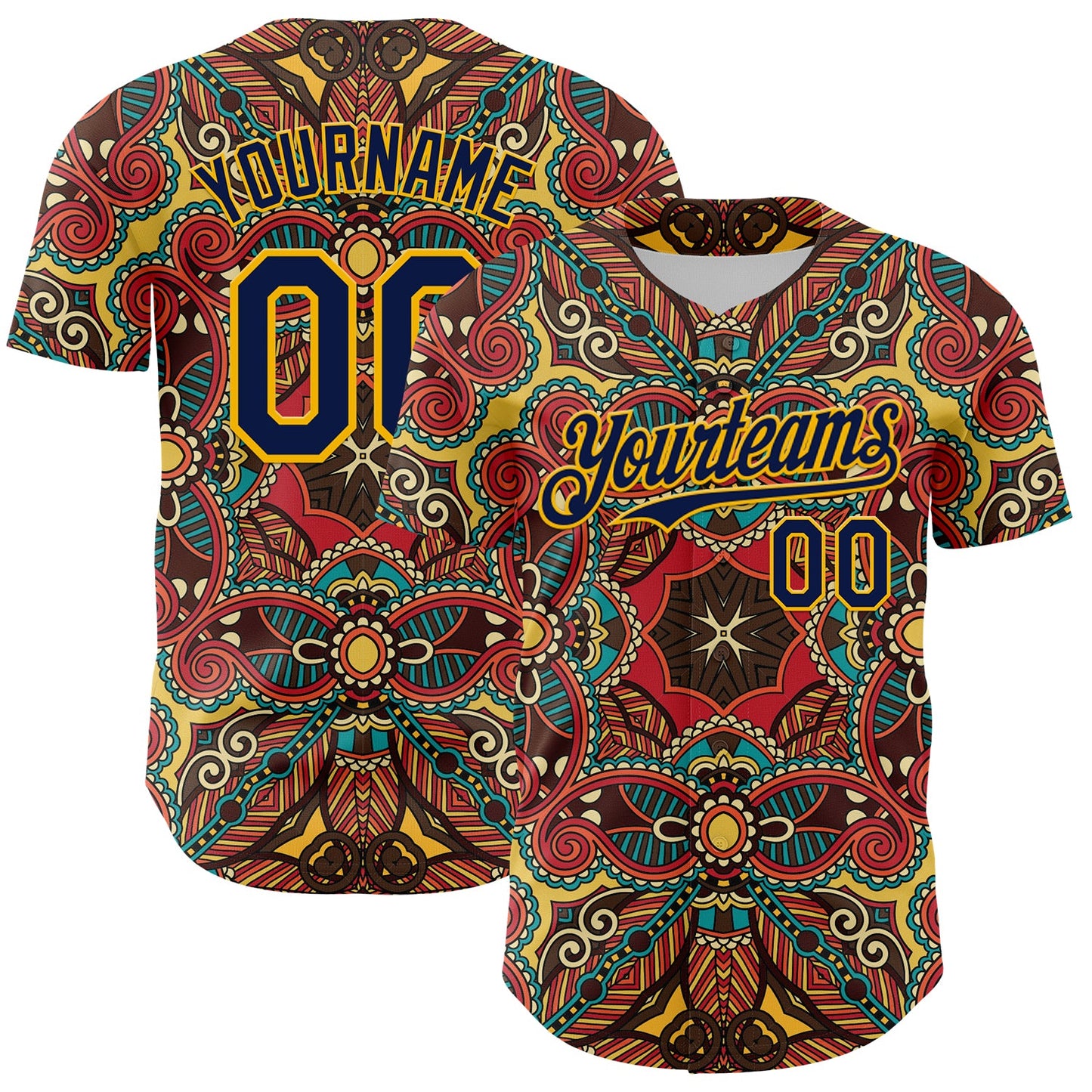 Custom Red Navy-Gold 3D Pattern Design Burner Costumes Exotic Authentic Baseball Jersey - Sky-Custom