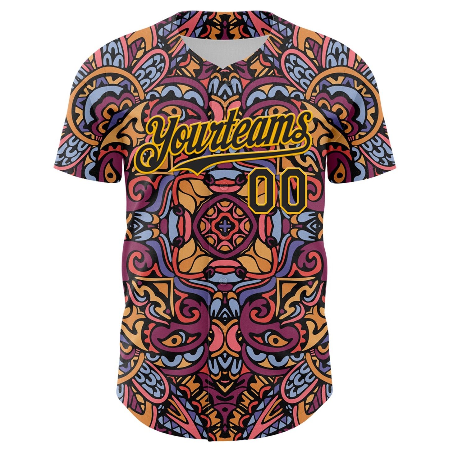 Custom Purple Black-Gold 3D Pattern Design Burner Costumes Exotic Authentic Baseball Jersey - Sky-Custom