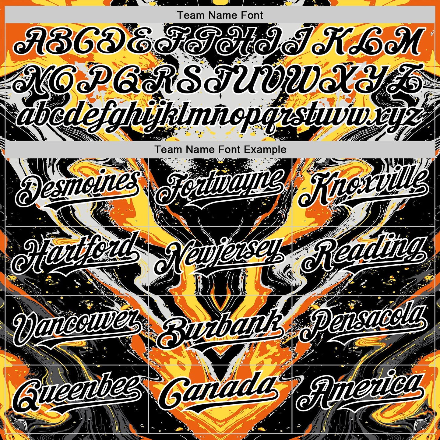 Custom Black Gray Orange Yellow-White 3D Pattern Design Rave Party Marble Lava Authentic Baseball Jersey - Sky-Custom