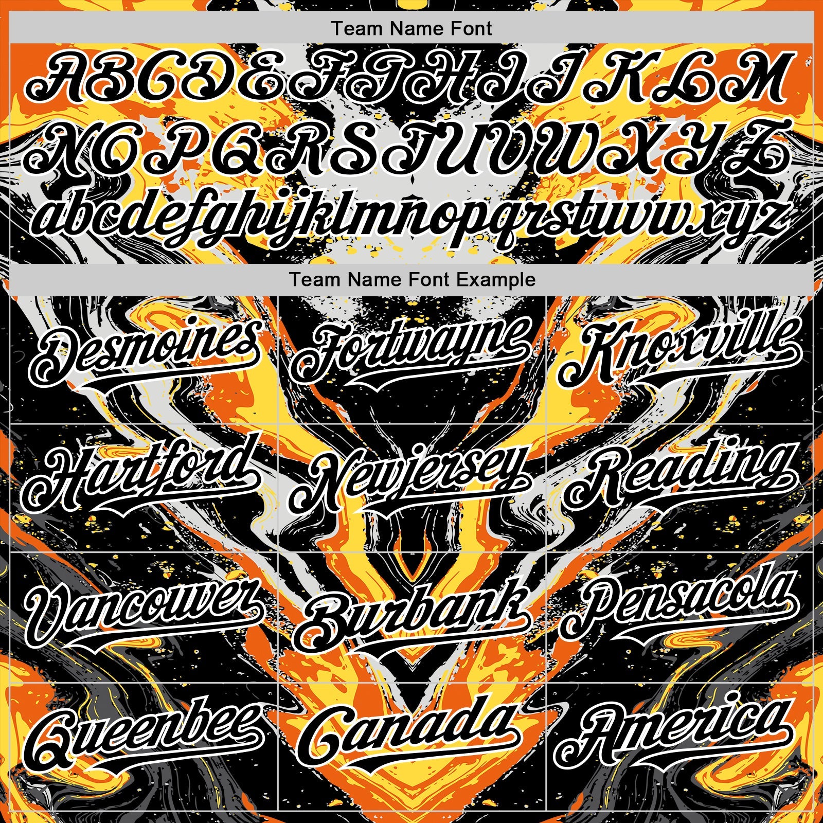 Custom Black Gray Orange Yellow-White 3D Pattern Design Rave Party Marble Lava Authentic Baseball Jersey - Sky-Custom