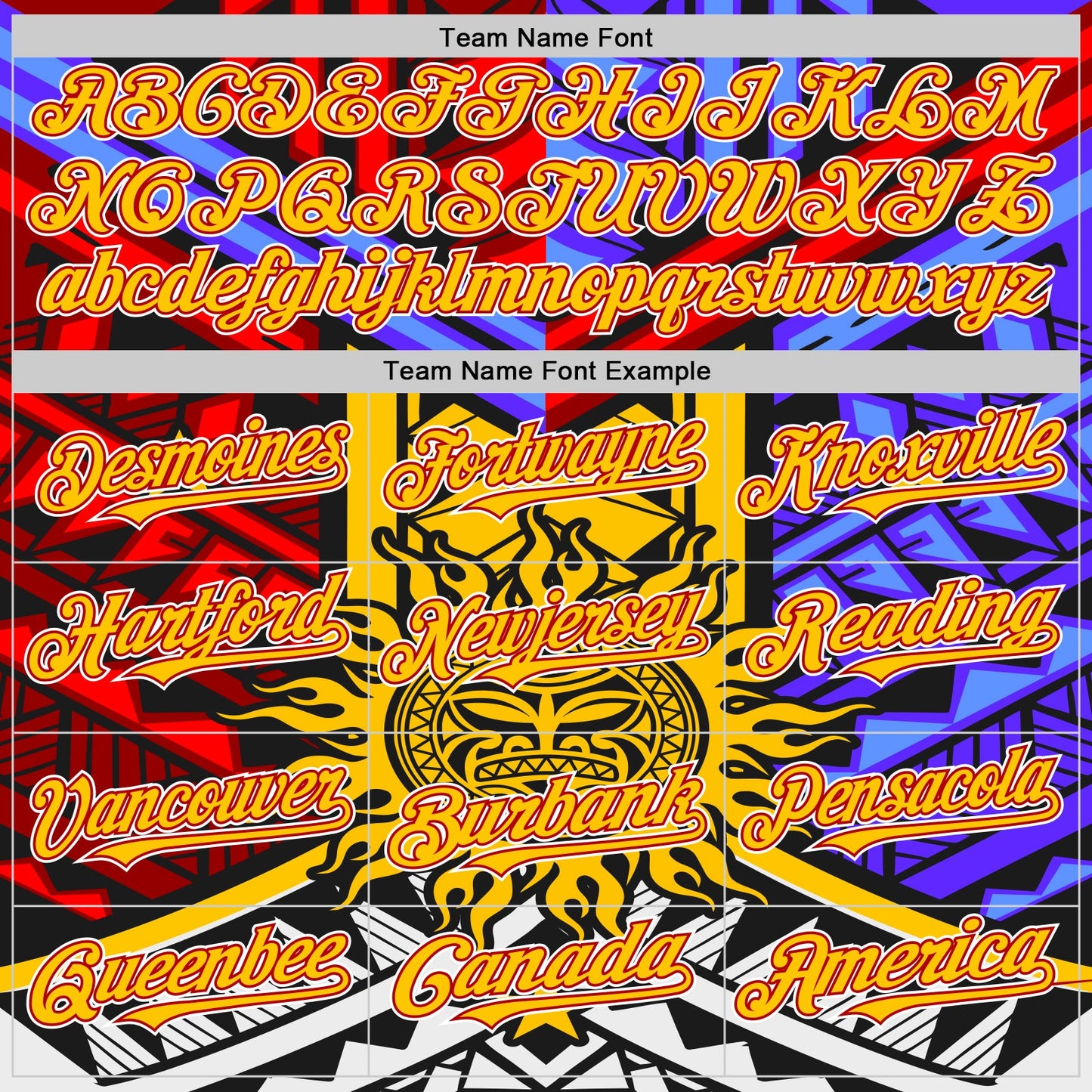 Custom Black Yellow Red-White 3D Pattern Design Rave Party Sun Tribal Authentic Baseball Jersey - Sky-Custom
