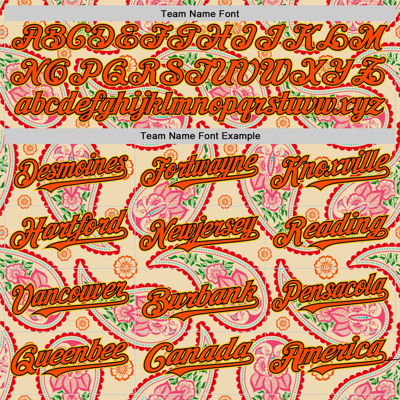 Custom Cream Orange Black-Yellow 3D Pattern Design Rave Party Paisley Bandana Authentic Baseball Jersey - Sky-Custom