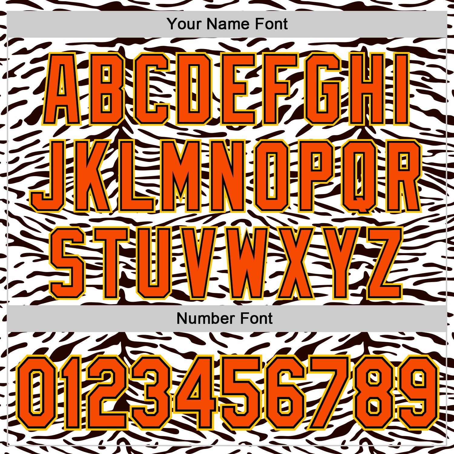 Custom White Orange Black-Yellow 3D Pattern Design Rave Party Animal Zebra Print Authentic Baseball Jersey - Sky-Custom