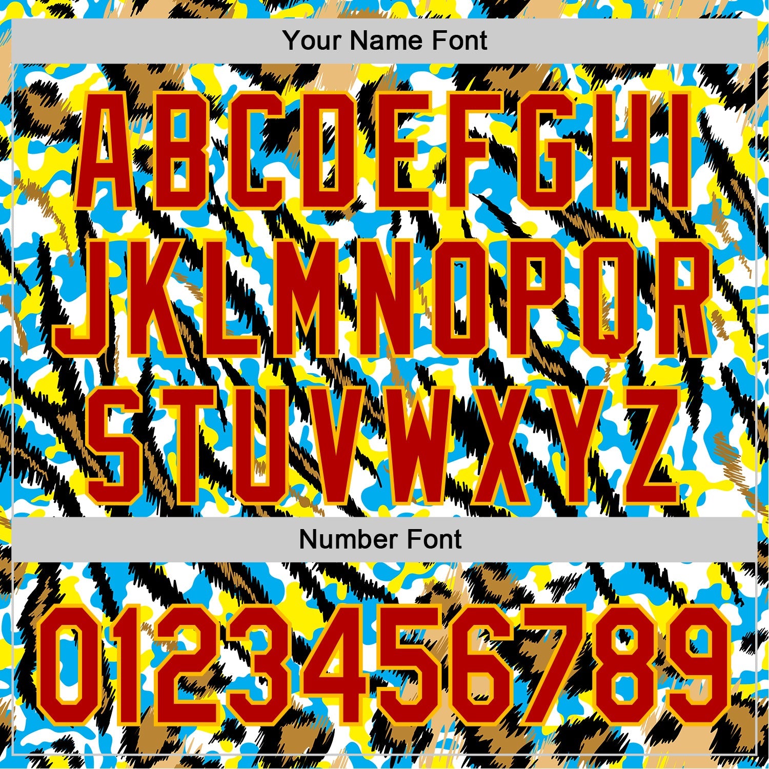 Custom White Red-Gold 3D Pattern Design Rave Party Animal Tiger And Leopard Print Authentic Baseball Jersey - Sky-Custom