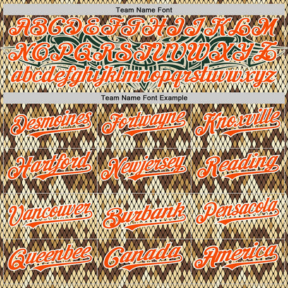 Custom Black Orange-White 3D Pattern Design Rave Party Animal Snake Python Print Authentic Baseball Jersey - Sky-Custom