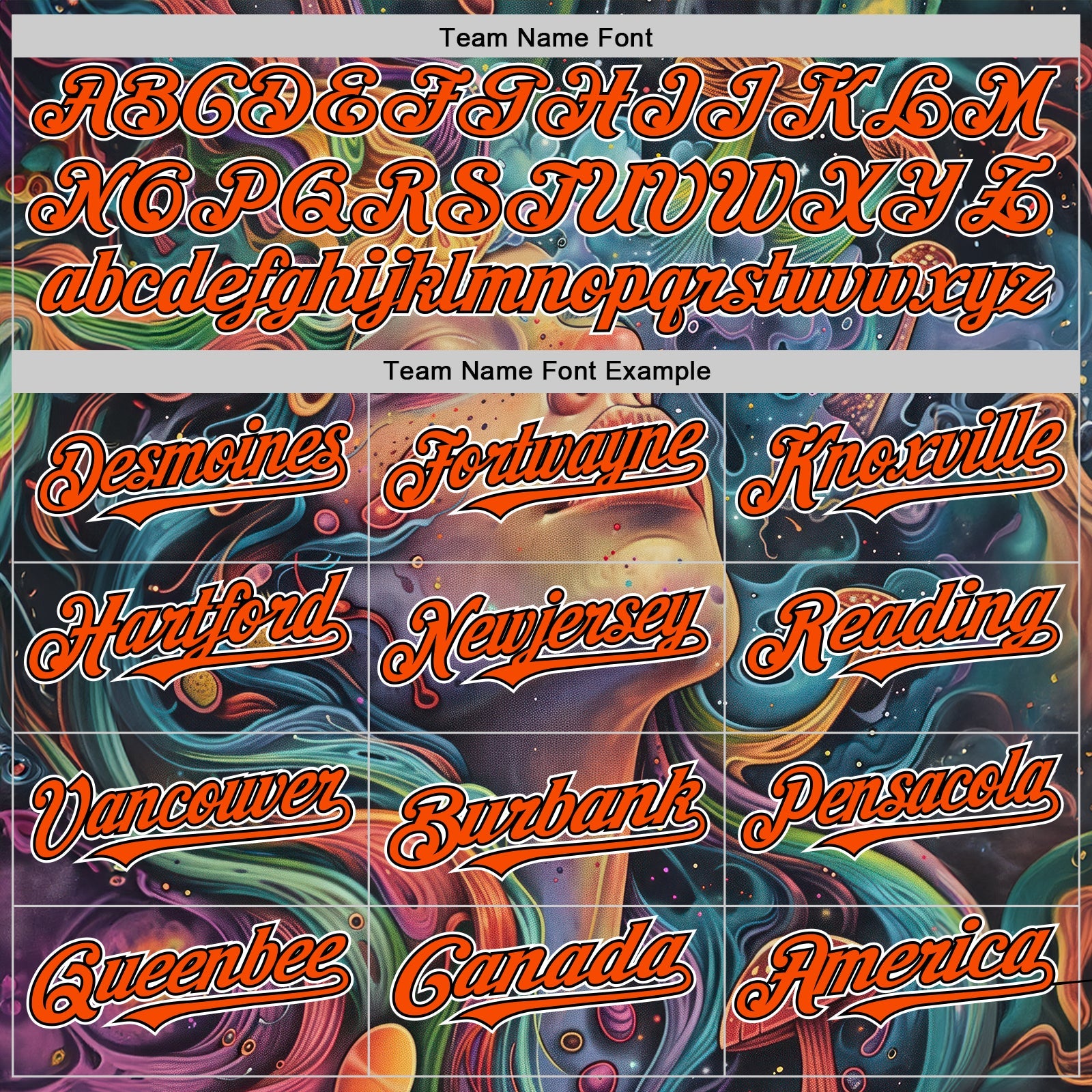 Custom Green Orange Black-White 3D Pattern Design Rave Party Trippy Magic Mushroom Authentic Baseball Jersey - Sky-Custom