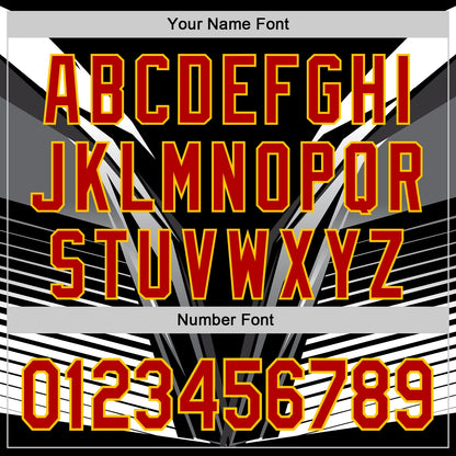 Custom Black Red-Yellow 3D Pattern Design Burner Costumes Mecha Authentic Baseball Jersey - Sky-Custom