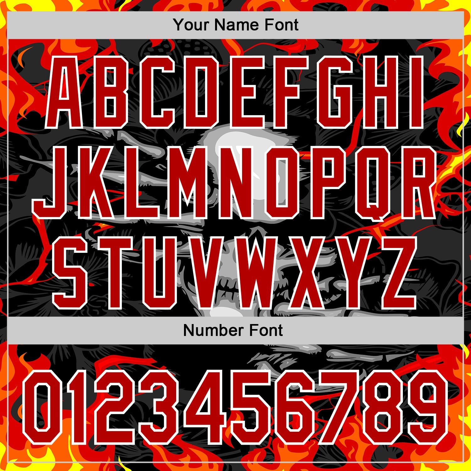 Custom Black Red-White 3D Pattern Design Burner Costumes Hellfire Skull Authentic Baseball Jersey - Sky-Custom