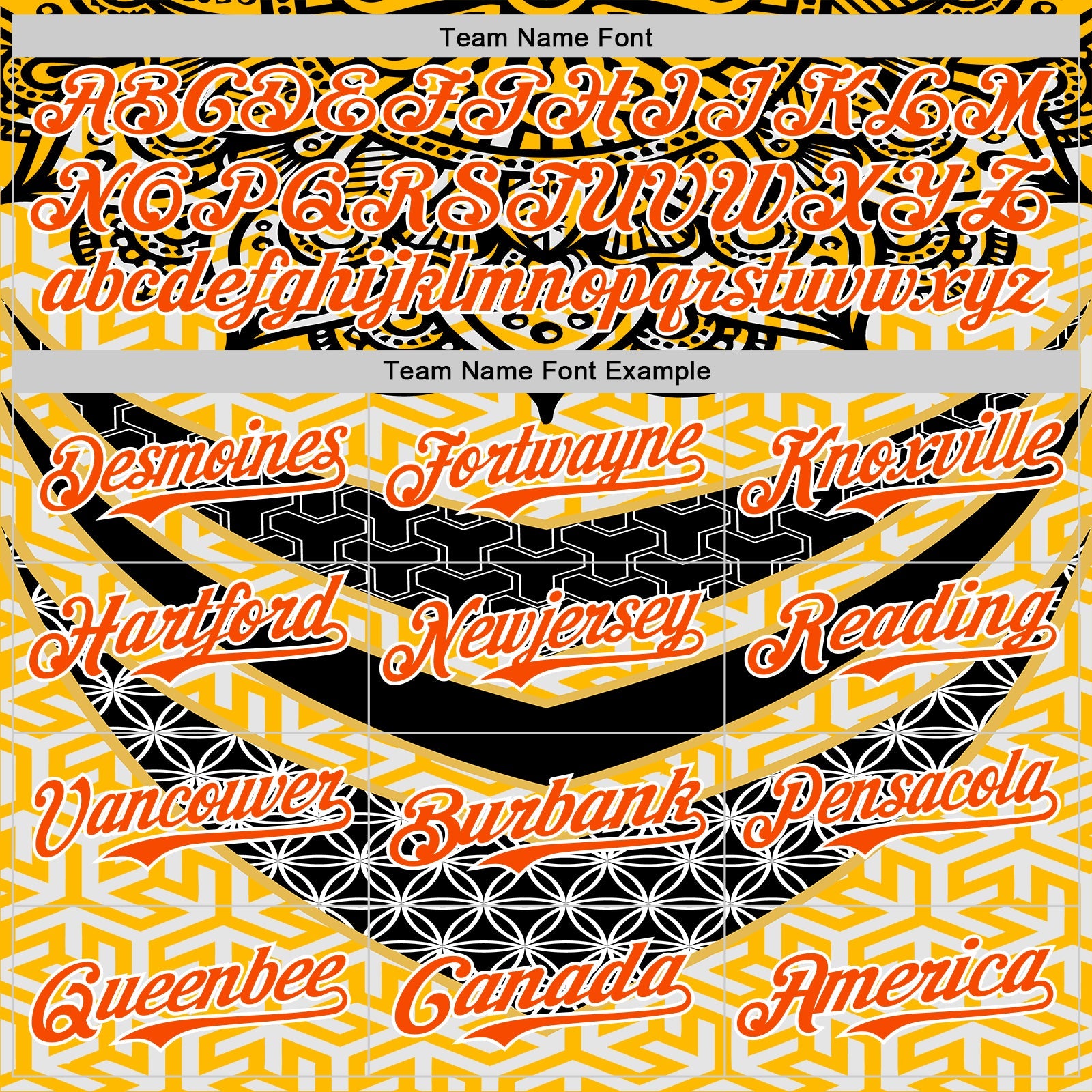 Custom Yellow Orange Black-White 3D Pattern Design Burner Costumes Tribal Authentic Baseball Jersey - Sky-Custom