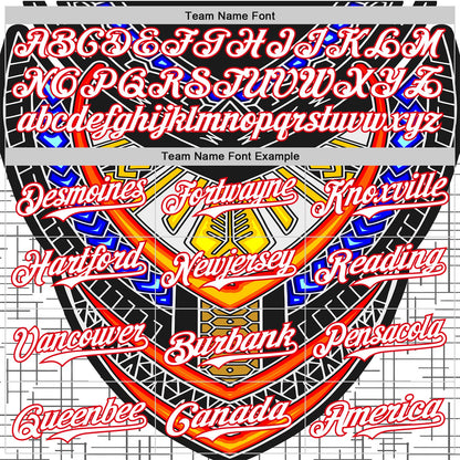 Custom Black White-Fire Red 3D Pattern Design Burner Costumes Tribal Authentic Baseball Jersey - Sky-Custom