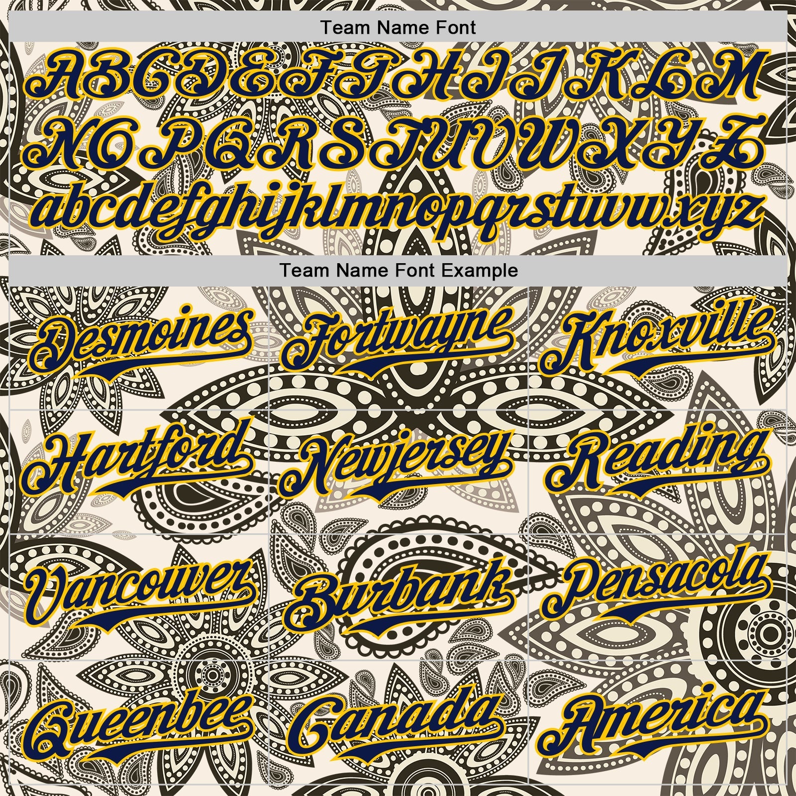 Custom Cream Navy-Yellow 3D Pattern Design Burner Costumes Paisley Bandana Authentic Baseball Jersey - Sky-Custom