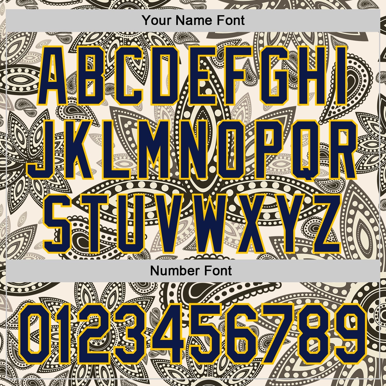 Custom Cream Navy-Yellow 3D Pattern Design Burner Costumes Paisley Bandana Authentic Baseball Jersey - Sky-Custom