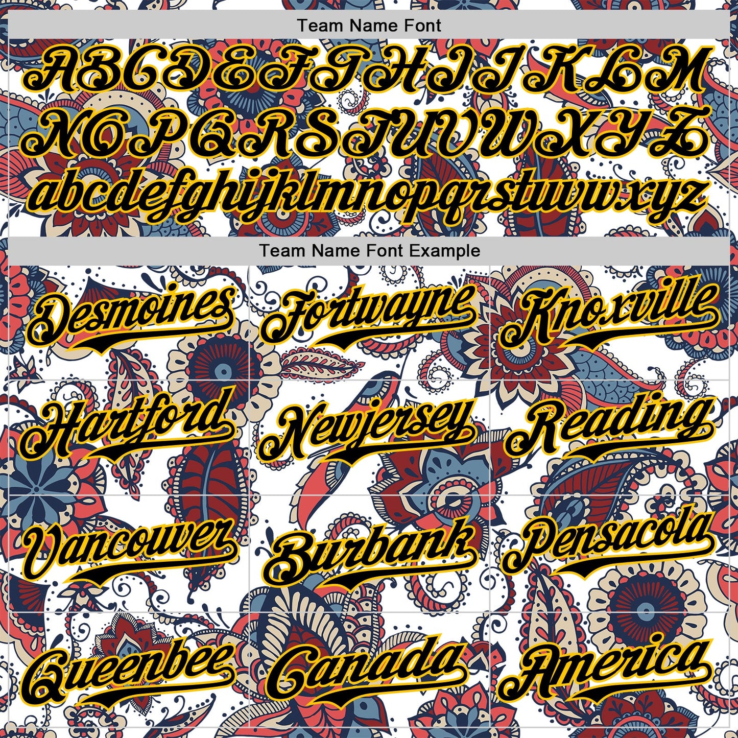 Custom White Black-Yellow 3D Pattern Design Burner Costumes Paisley Bandana Authentic Baseball Jersey - Sky-Custom