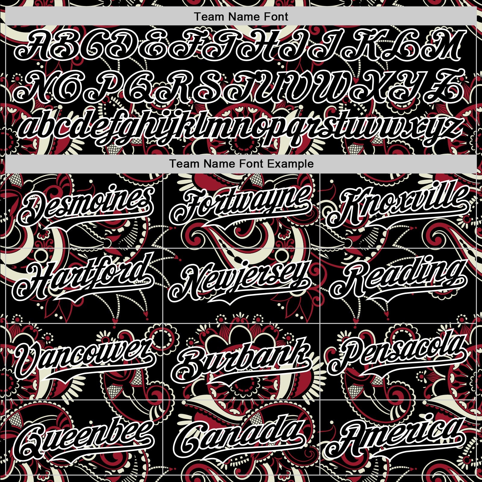 Custom Black White 3D Pattern Design Burner Costumes Paisley Bandana Authentic Baseball Jersey - Sky-Custom