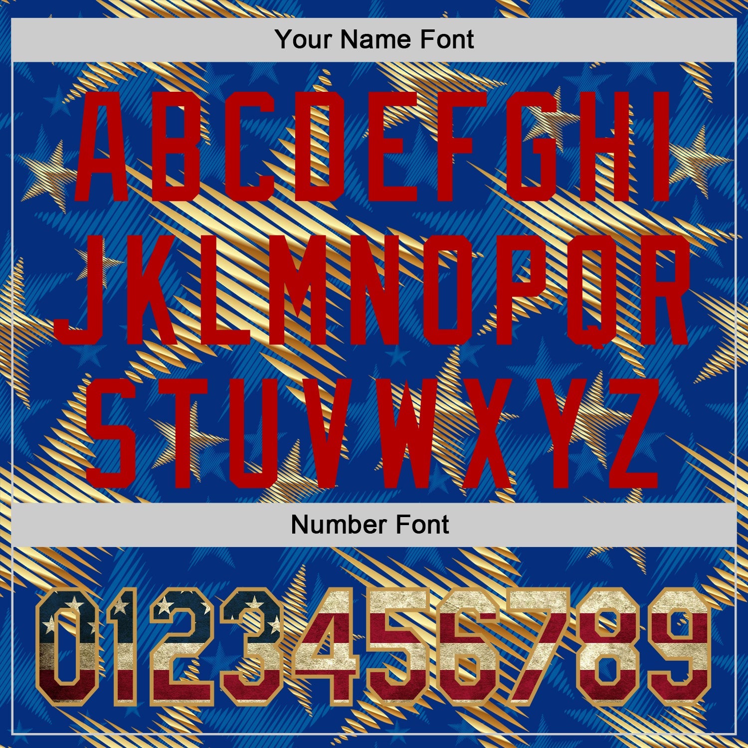 Custom Royal Vintage USA Flag Old Gold-Red 3D American Flag America-Inspired Stars Authentic Baseball Jersey - Sky-Custom