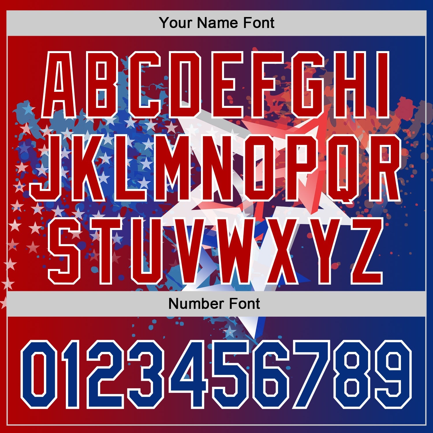 Custom Red Royal-White 3D Gradient American Flag America-Inspired Authentic Baseball Jersey - Sky-Custom