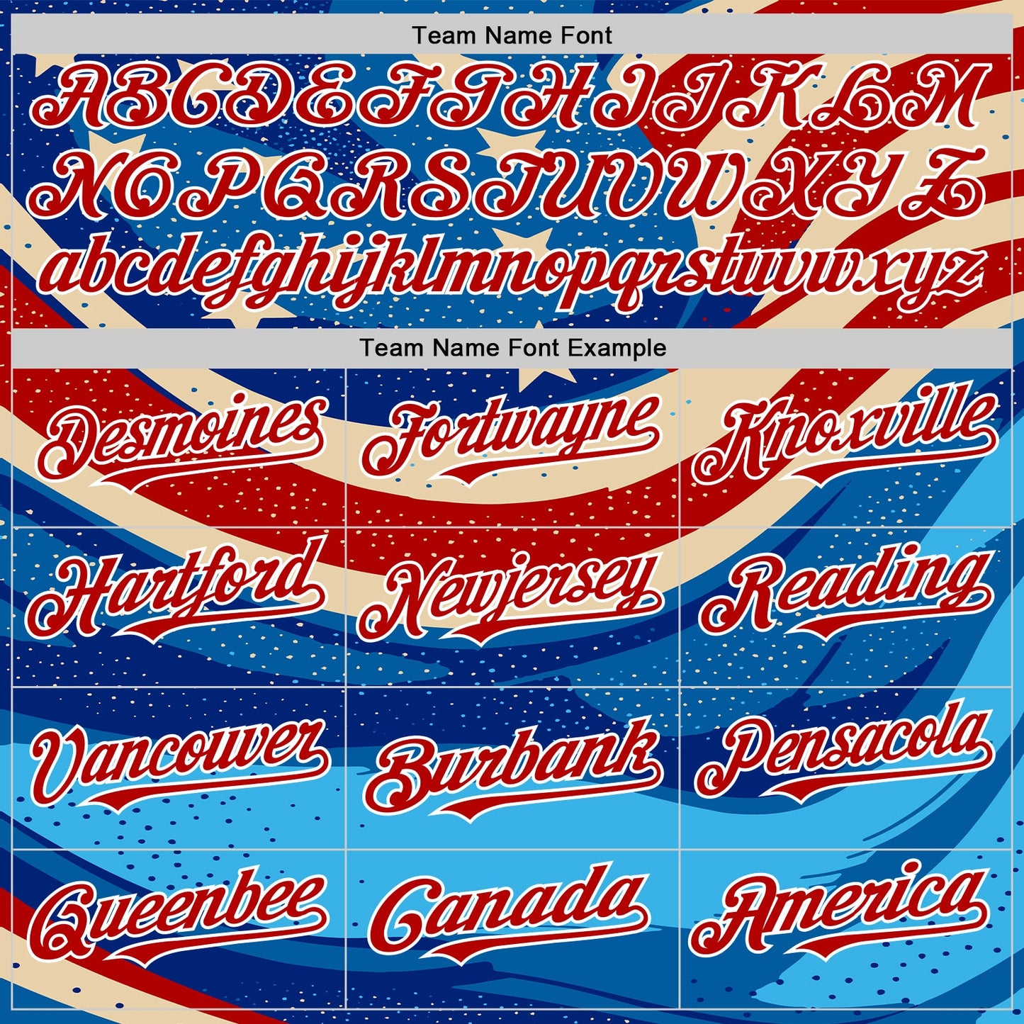 Custom Blue Royal Red-White 3D Retro American Flag Authentic Baseball Jersey - Sky-Custom