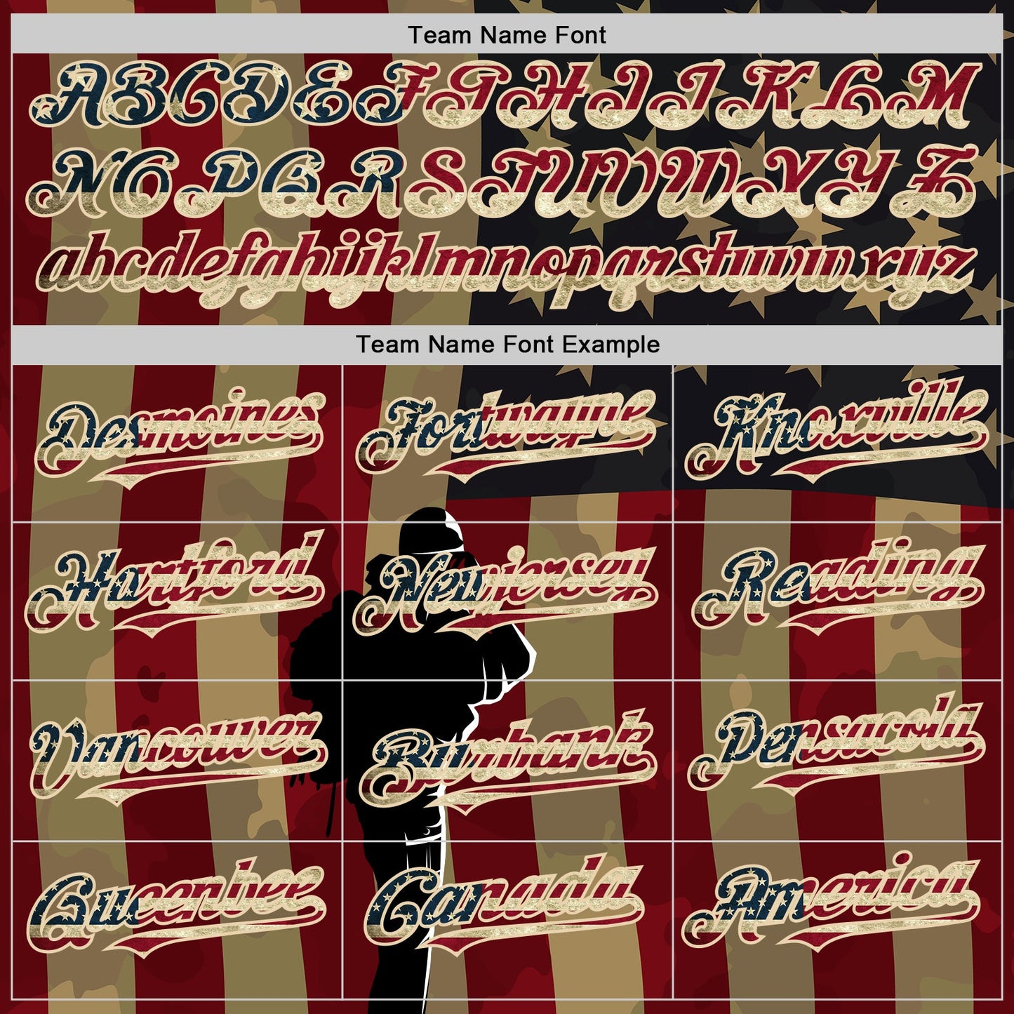 Custom Camo Vintage USA Flag-City Cream 3D American Flag Military Army Authentic Salute To Service Baseball Jersey - Sky-Custom