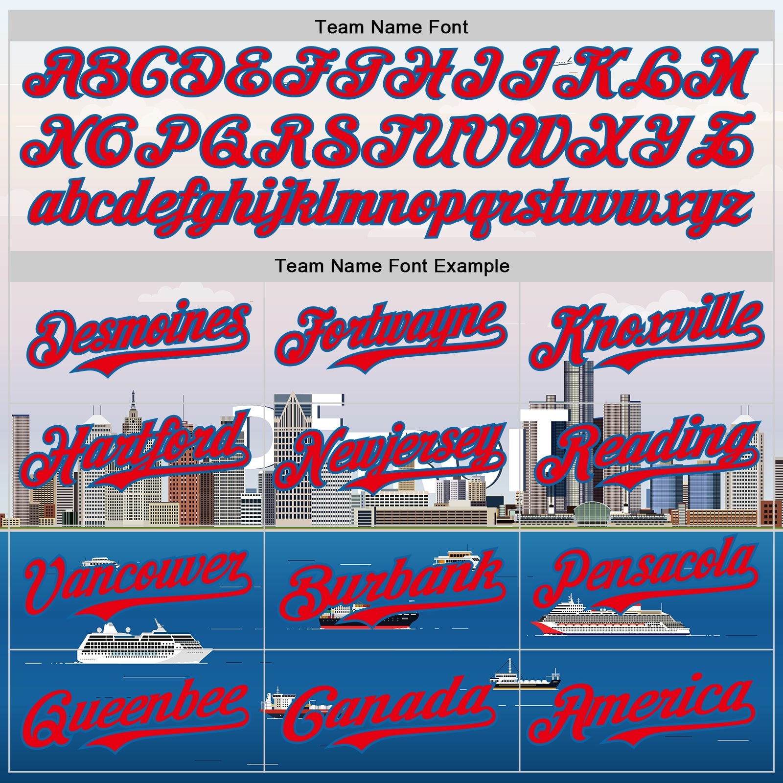 Custom White Fire Red-Blue 3D Pattern Design Detroit Cityscape Skyline Authentic Baseball Jersey - Sky-Custom