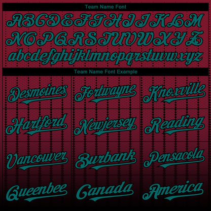 Custom Crimson Teal-Black 3D Pattern Design Gradient Geometric Shape Authentic Baseball Jersey - Sky-Custom