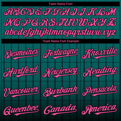 Custom Teal Pink-Black 3D Pattern Design Gradient Geometric Shape Authentic Baseball Jersey - Sky-Custom