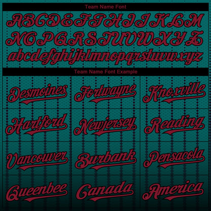 Custom Teal Crimson-Black 3D Pattern Design Gradient Geometric Shape Authentic Baseball Jersey - Sky-Custom