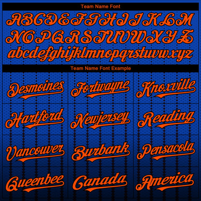 Custom Thunder Blue Orange-Black 3D Pattern Design Gradient Geometric Shape Authentic Baseball Jersey - Sky-Custom