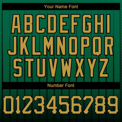 Custom Kelly Green Old Gold-Black 3D Pattern Design Gradient Geometric Shape Authentic Baseball Jersey - Sky-Custom