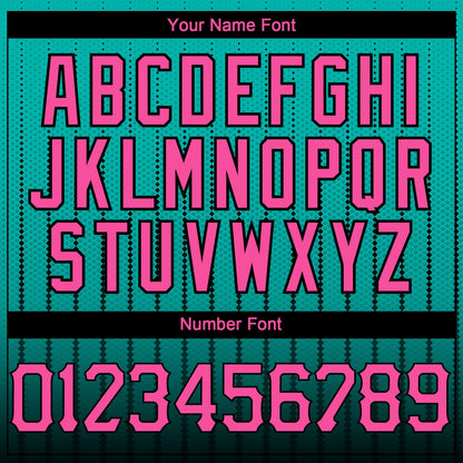 Custom Aqua Pink-Black 3D Pattern Design Gradient Geometric Shape Authentic Baseball Jersey - Sky-Custom