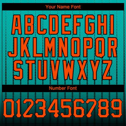 Custom Aqua Orange-Black 3D Pattern Design Gradient Geometric Shape Authentic Baseball Jersey - Sky-Custom