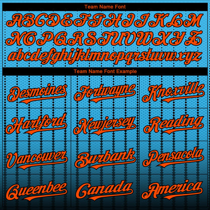 Custom Sky Blue Orange-Black 3D Pattern Design Gradient Geometric Shape Authentic Baseball Jersey - Sky-Custom