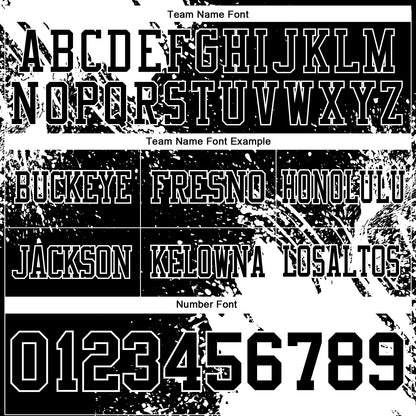 Custom Black White 3D Pattern Abstract Brush Stroke Mesh Authentic Football Jersey - Sky-Custom