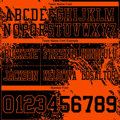 Custom Black Orange 3D Pattern Abstract Brush Stroke Mesh Authentic Football Jersey - Sky-Custom