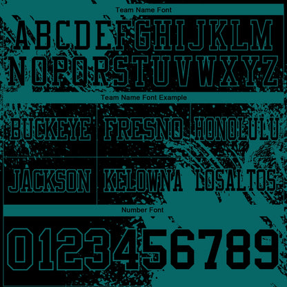 Custom Black Teal 3D Pattern Abstract Brush Stroke Mesh Authentic Football Jersey - Sky-Custom