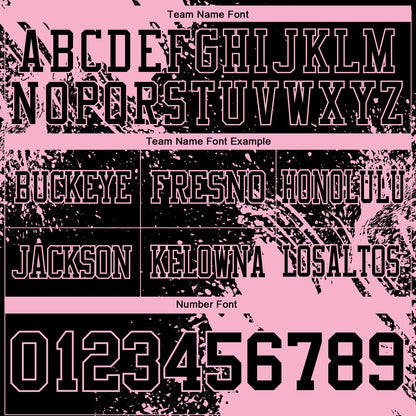 Custom Black Light Pink 3D Pattern Abstract Brush Stroke Mesh Authentic Football Jersey - Sky-Custom