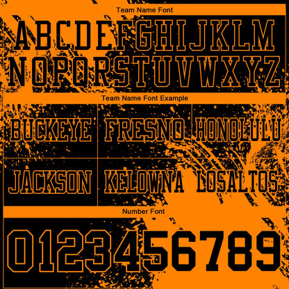 Custom Black Bay Orange 3D Pattern Abstract Brush Stroke Mesh Authentic Football Jersey - Sky-Custom