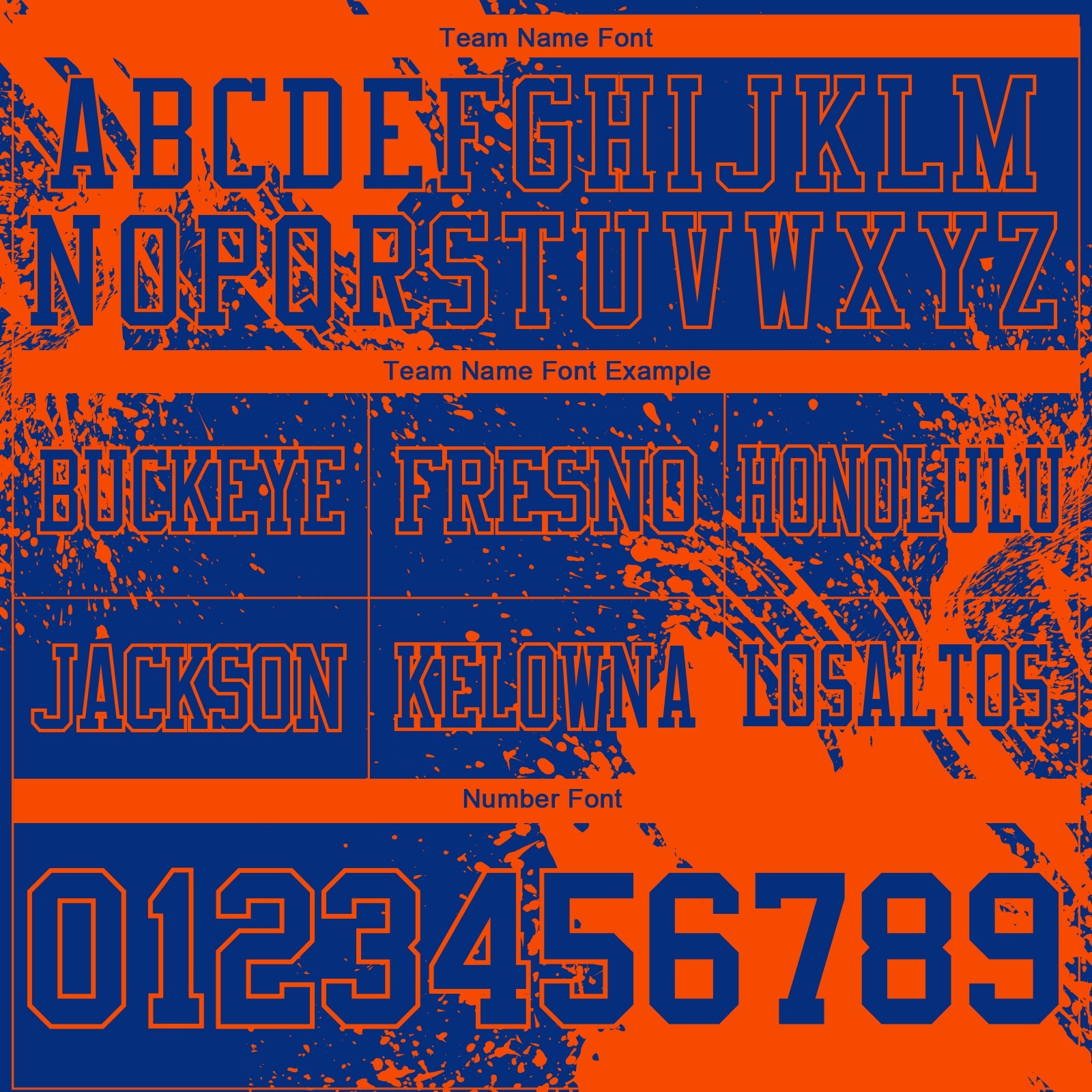 Custom Royal Orange 3D Pattern Abstract Brush Stroke Mesh Authentic Football Jersey - Sky-Custom