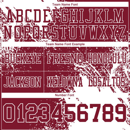 Custom Crimson White 3D Pattern Abstract Brush Stroke Mesh Authentic Football Jersey - Sky-Custom